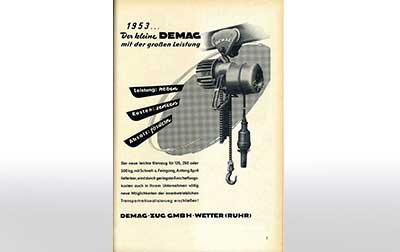 1953 Anzeige Kettenzug