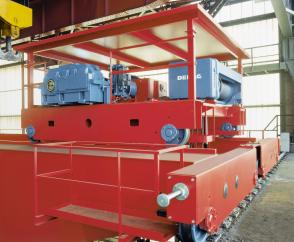 Spurkranzgeführte Radsätze DWS für Fahrwerke und Katze an einem Zweiträger-Laufkran