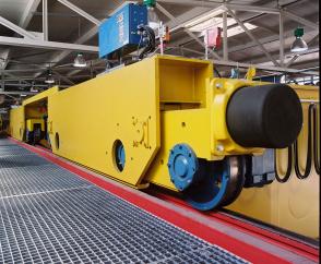 8 DWS-Radsätze mit Spurkränzen an einen 150-t-Zweiträger-Laufkran