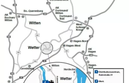 Anfahrt Wetter an der Ruhr