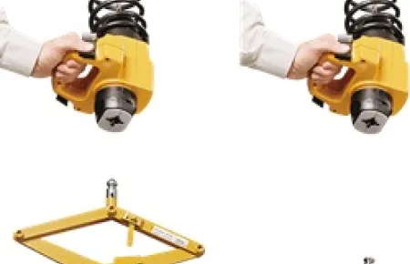 Demag Manulift Lastaufnahmemittel und individuelle Lastaufnahmemittel sind schnell und simpel ausgetauscht dank einer Schnellwechselkupplung.